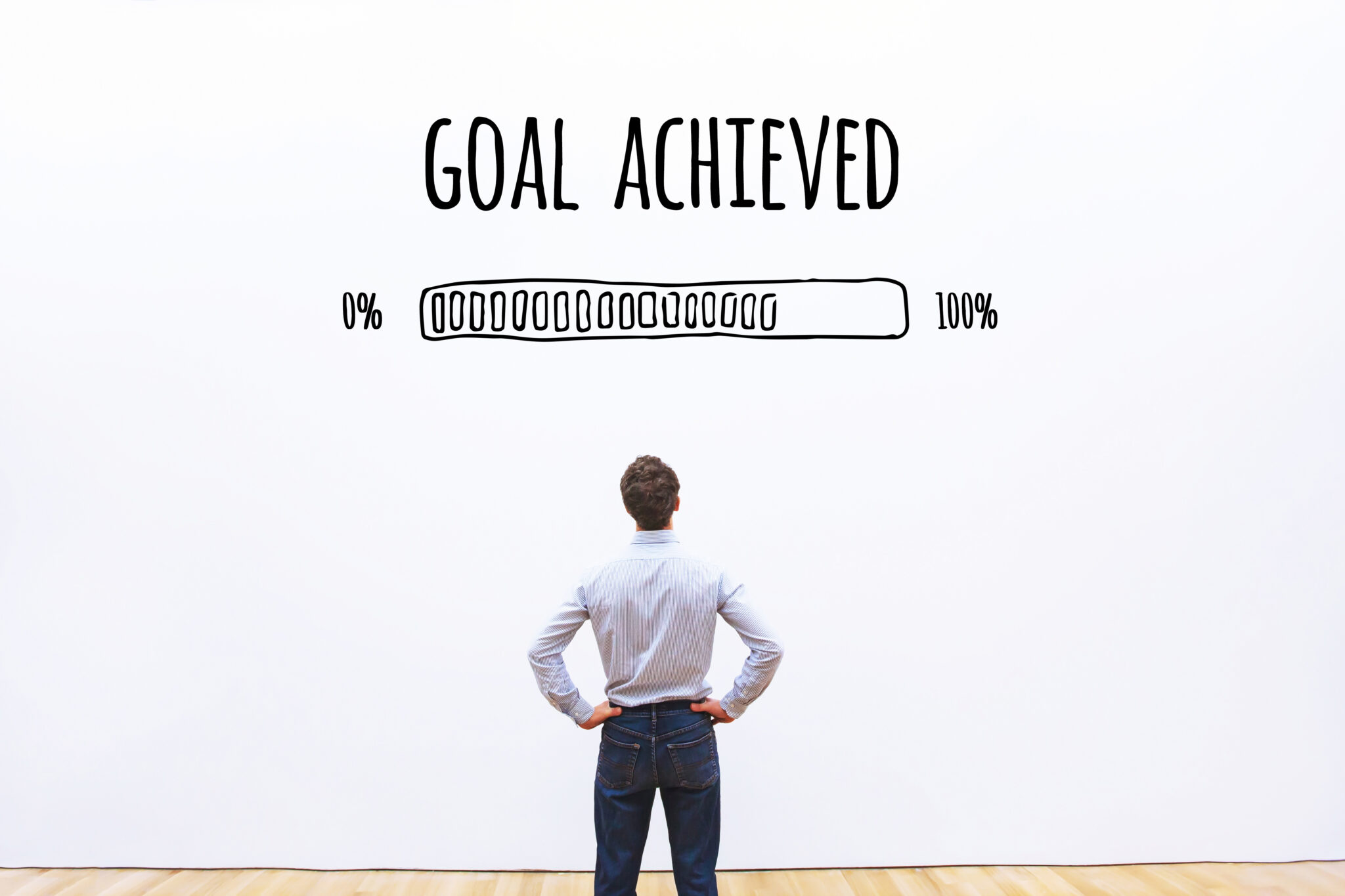 Goal Achieved Progress Loading Bar Concept Of Success Achievement Process Executive